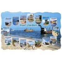 Insel Usedom Magnet Briefmarke 16 Orte Fotomotive...