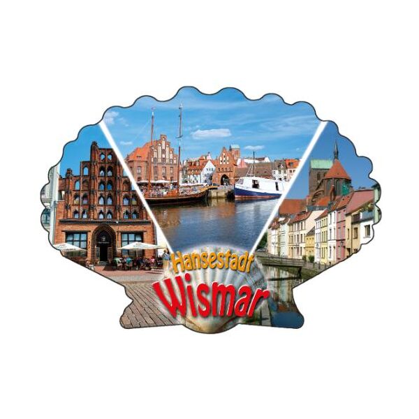 Wismar Magnet Muschelform 3 Bilder Hansestadt Ostsee