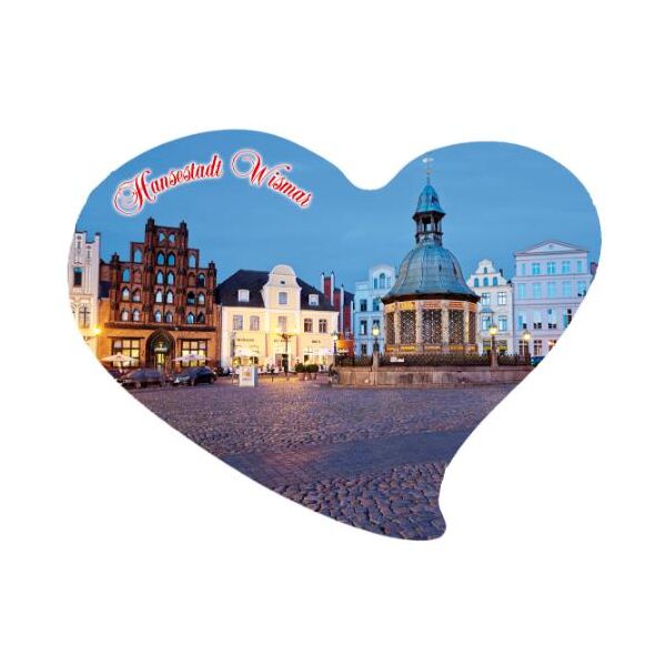 Wismar Magnet Herzform Wasserkunst Hansestadt Ostsee