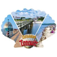 Zinnowitz Magnet Muschelform 3 Fotomotive Ostseebad Usedom