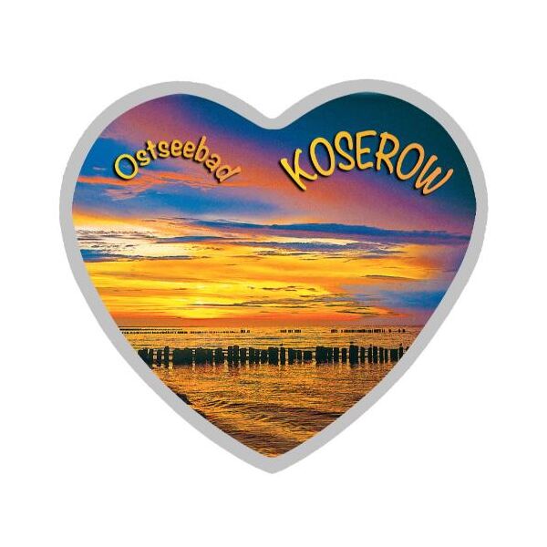 Koserow auf Usedom Glasmagnet Ostseebad Herzform