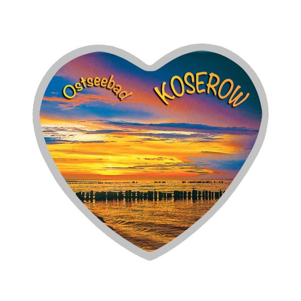 Koserow auf Usedom Glasmagnet Ostseebad Herzform