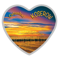 Koserow auf Usedom Glasmagnet Ostseebad Herzform