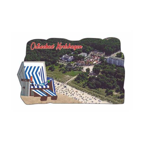 Karlshagen Magnet Strandkorb gestanzt Ostseebad Insel Usedom