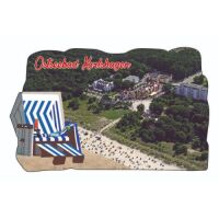 Karlshagen Magnet Strandkorb gestanzt Ostseebad Insel Usedom