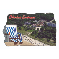 Karlshagen Magnet Strandkorb gestanzt Ostseebad Insel Usedom