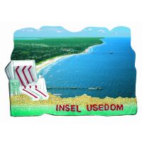 A Insel Rügen Magnet Strandkorb gestanzt...
