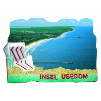 A Insel Rügen Magnet Strandkorb gestanzt...