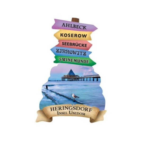 Heringsdorf Usedom Magnet Wegweiser Nachbarorte