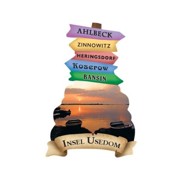 Insel Usedom Magnet Wegweiser Ostsee