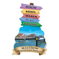 Malchow Magnet Wegweiser Mecklenburgische Seenplatte...