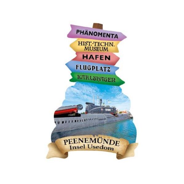 Peenemünde Magnet Wegweiser Ostseebad Usedom