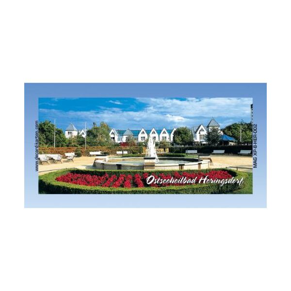 Heringsdorf Usedom Magnet lang Foto Brunnen Platz Ostseeheilbad