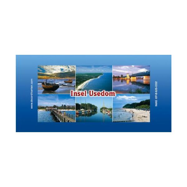 Insel Usedom Kühlschrankmagnet lang 6 Fotomotive Ostseeinsel