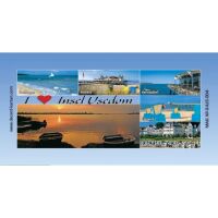 Insel Usedom Kühlschrankmagnet lang I love Herz Orte...