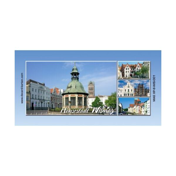 Wismar Magnet lang 4 Motive Hansestadt Ostsee