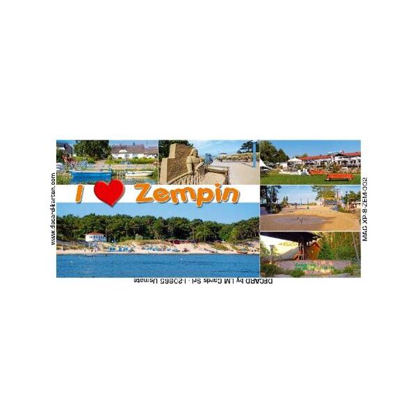 Zempin Magnet lang Fotomotive I love Herz Ostseebad Usedom