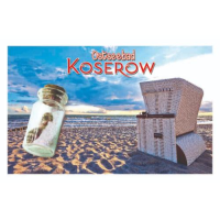 Koserow auf Usedom Magnet mit Flasche Ostseebad