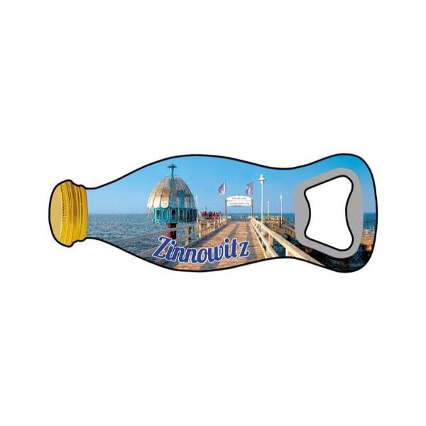 Zinnowitz Flaschenöffner Magnet Flaschenform Usedom Ostseebad