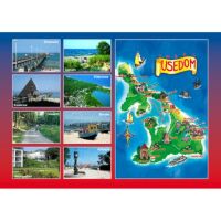 Insel Usedom Puzzlekarte Landkarte Ostseeinsel 8 Fotos...