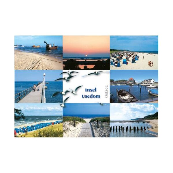 Insel Usedom Puzzlekarte Strandmotive 8 Fotos Ostseeinsel