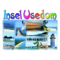 Insel Usedom Profilkarte mit Stanzung