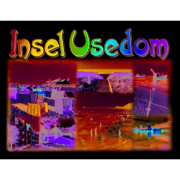 Insel Usedom  Profilkarte mit Stanzung
