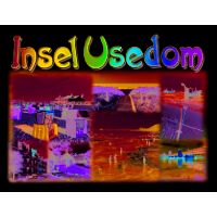Insel Usedom  Profilkarte mit Stanzung