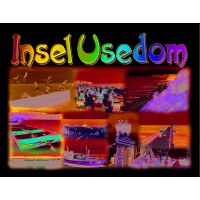 Insel Usedom Profilkarte mit Stanzung