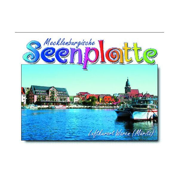 Waren (Müritz) Profilkarte gestanzt Hafen Heilbad Mecklenburgische Seenplatte