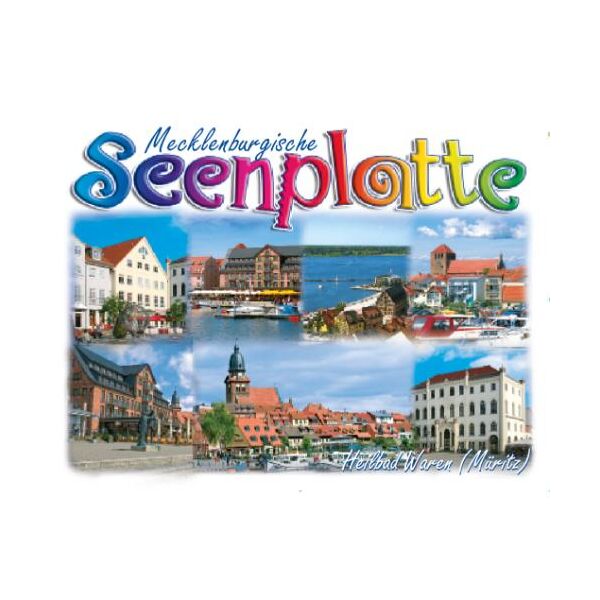 Waren (Müritz) Profilkarte gestanzt 6 Fotomotive Heilbad Mecklenburgische Seenplatte