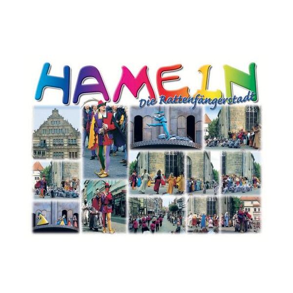 Hameln Postkarte Ansichtskarte gestanzt Rattenfängerfest Fotopostkarte