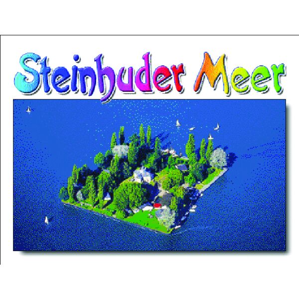 Steinhuder Meer Profilkarten Insel Wilhelmstein im Steinhuder Meer gestanzte Ansichtskarte Postkarte