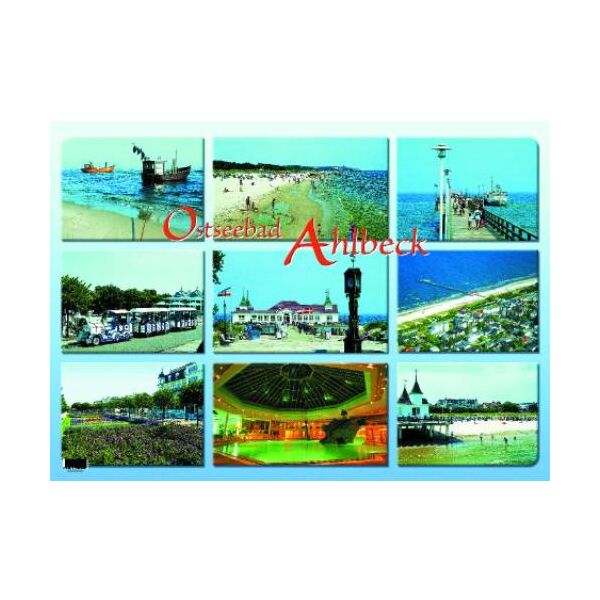 Ostseebad Ahlbeck Tischset Unterlage 44x32 cm 9 Bilder Usedom