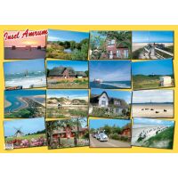 Insel Amrum Tischset Unterlage 44x32 cm 16 Fotos gelb...