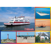 Insel Amrum Tischset Unterlage 44x32 cm 16 Fotos gelb...