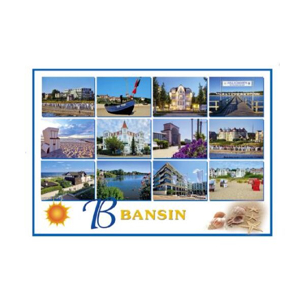 Bansin Usedom Tischset Unterlage 44x32cm 12 Fotomotive von Bansin