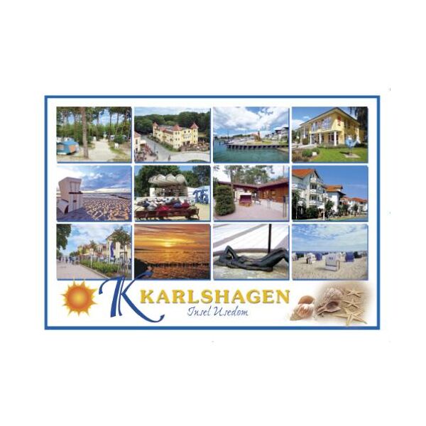 Karlshagen Tischset Unterlage 44x32 cm 12 Fotomotive Insel Usedom Ostsee