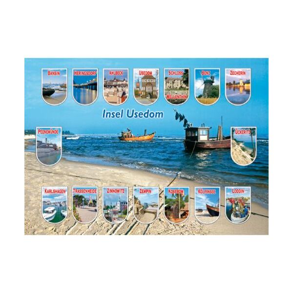 Insel Usedom Unterlage 44x32 cm Ostsee