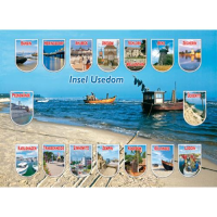 Insel Usedom Unterlage 44x32 cm Ostsee
