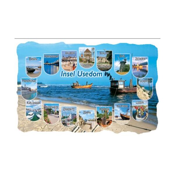 Insel Usedom Stanzkarten Ostseemotiv