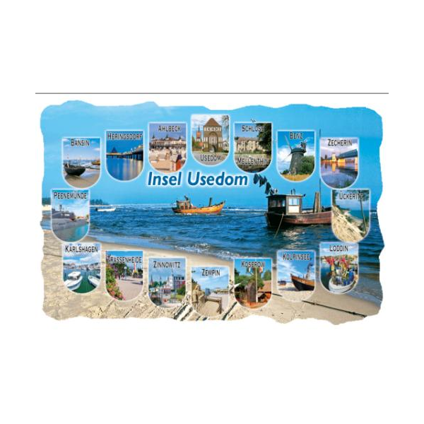 Insel Usedom Stanzkarten Ostseemotiv