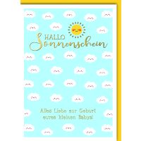 Geburt Baby Glückwunschkarte mit Umschlag...