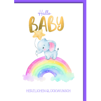 Geburt Baby Glückwunschkarte mit Umschlag...