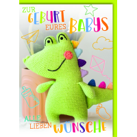 Geburt Baby Glückwunschkarte mit Umschlag...