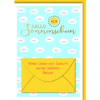 Geburt Baby Geldgeschenkkarte Glückwunschkarte mit...