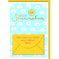 Geburt Baby Geldgeschenkkarte Glückwunschkarte mit...