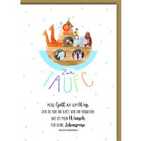 Taufe Glückwunschkarte mit Umschlag Arche Noah mit...