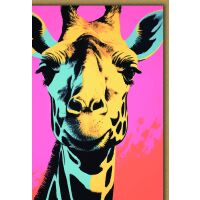 Ohne Text Blanko Giraffe bunt im Andy Warhol Stil