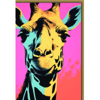 Ohne Text Blanko Giraffe bunt im Andy Warhol Stil